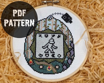 Bigfoot Tamagotchi Cross Stitch Pattern