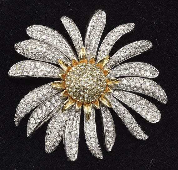 High End Signed Nettie Rosenstein Pave Rhinestone