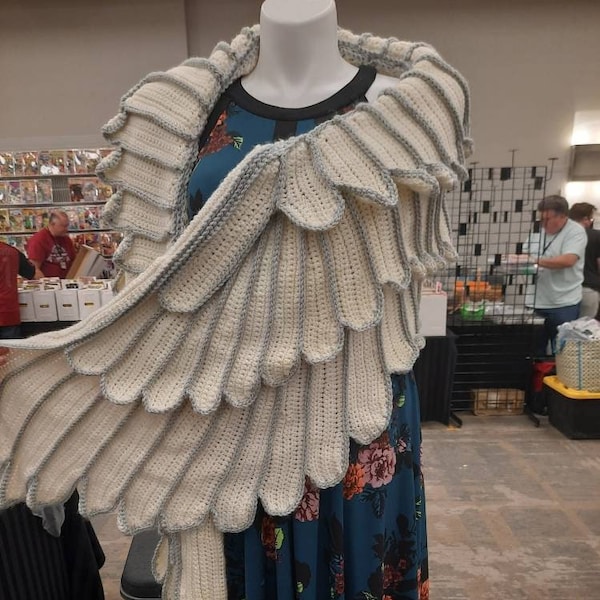 Crocheted Winged Shawl