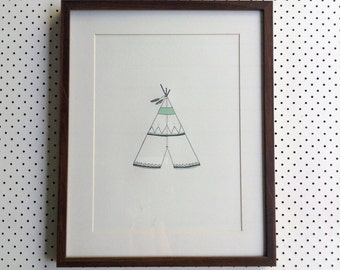 Teepee - Letterpress Poster