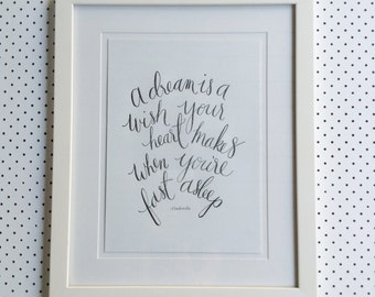 Cinderella Dreams - Letterpress Poster