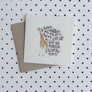 Letterpress Card Giraffe Roald Dahl Quote - Etsy