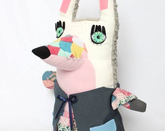 Softie doll clothes jacket and skirt with flowerpattern