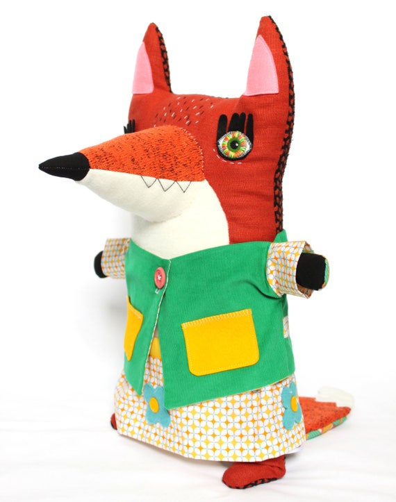 Doll clothes softie animal skirt and jacket green yellow