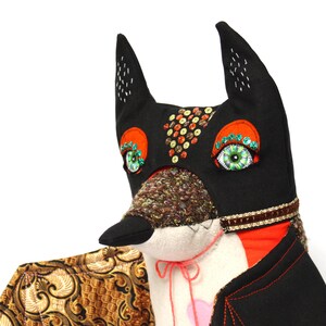 Halloween plush toy bat with sequins mask