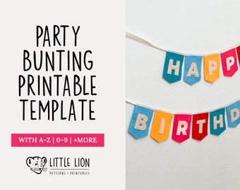 Party Bunting / Word Banner Printable Template