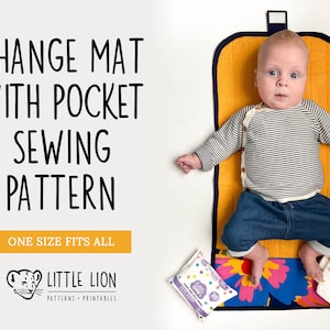 Baby Change Mat With Diaper Pocket Sewing Pattern image 1