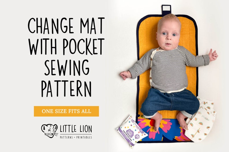 Baby Change Mat With Diaper Pocket Sewing Pattern image 1