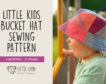 Patrón de costura para sombrero de cubo para niños pequeños