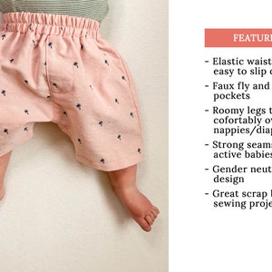 Baby Summer Shorts Sewing Pattern image 2