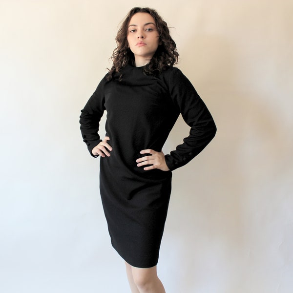 Classic Black 60s Vintage Dress