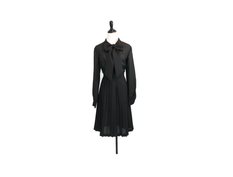 70s Miss Marilyn Black Vintage Dress