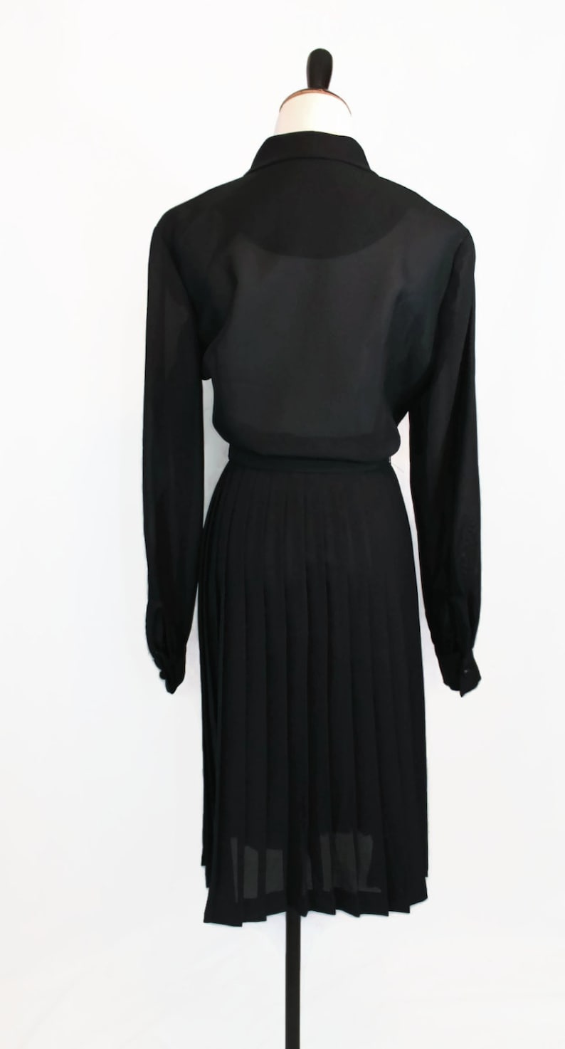 70s Miss Marilyn Black Vintage Dress