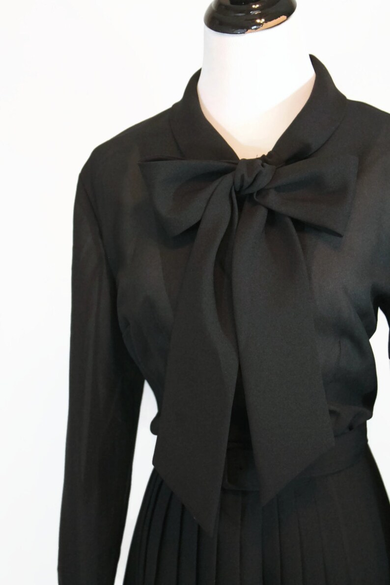 70s Miss Marilyn Black Vintage Dress