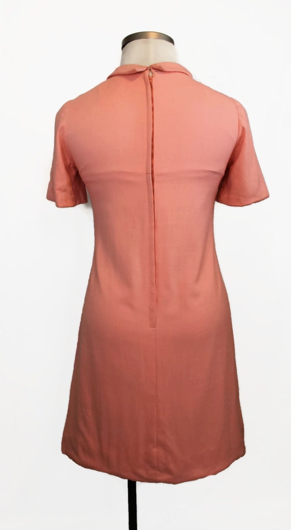 50s Dress / Peach Dress / Large Dress / Vintage D… - image 5