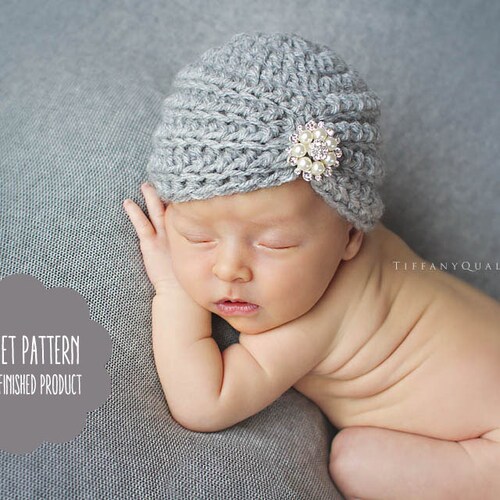 Crochet Pattern Newborn Turban Hat Newborn Baby Girl Hat Etsy