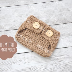 CROCHET PATTERN Newborn deer hat and diaper cover, newborn deer outfit, crochet baby pattern, photo prop set pattern image 4