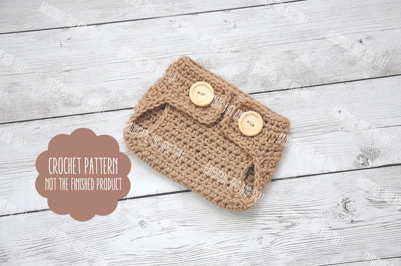 CROCHET PATTERN Newborn deer hat and diaper cover, newborn deer outfit, crochet baby pattern, photo prop set pattern image 4