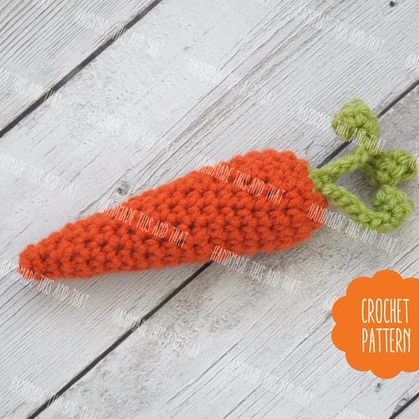 Crochet Carrot Amigurumi Pattern, Easter Photo Prop Pattern