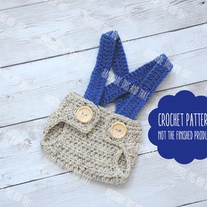 CROCHET PATTERN Newsboy hat and diaper cover set pattern, photo prop pattern, crochet baby pattern, newborn photo outfit pattern image 3