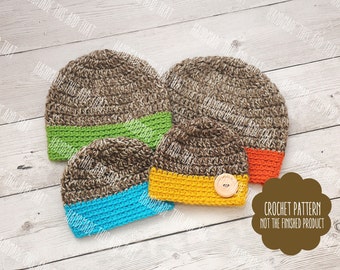 CROCHET PATTERN - Crochet baby beanie pattern, crochet baby hat pattern, crochet hat pattern
