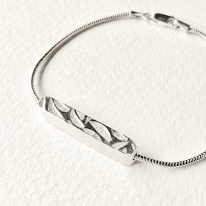 embossed bar bracelet