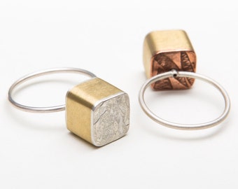 mixed metal 'Boxy' Ring