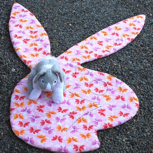 Pink Rabbit Play Mat Big Bunny Play Mat , Bed , Lounge , Rabbit Bed , Pet Bed , Kids Play ...