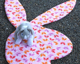 Big bunny play mat , bed , lounge , rabbit bed , pet  bed , kids play mat . Pet  mat , Change  mat for newborn baby