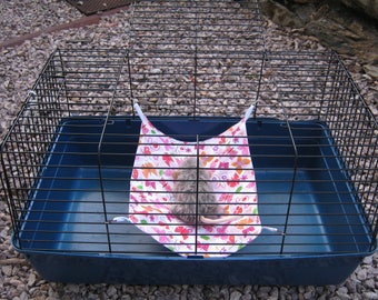 Butterfly Fabric Pet Hammock for Guinea Pigs, Rats, Ferrets (16.5x12.5 inches)