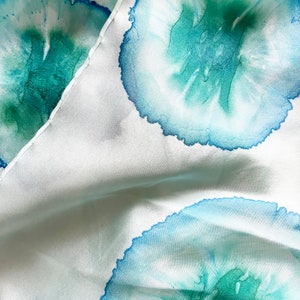 Blue Flowers - Silk Scarf