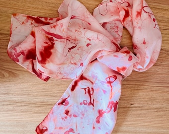 Pink Red Texture - Silk Scarf