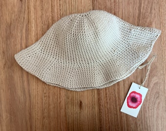 Crochet Hat - Beige