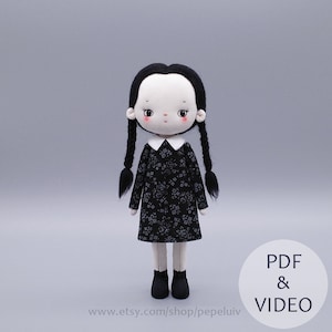 Pattern and Tutorial of Wednesday Doll