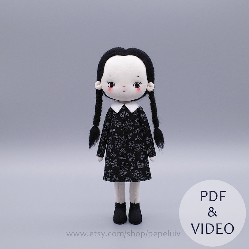 Pattern and Tutorial of Wednesday Doll Etsy