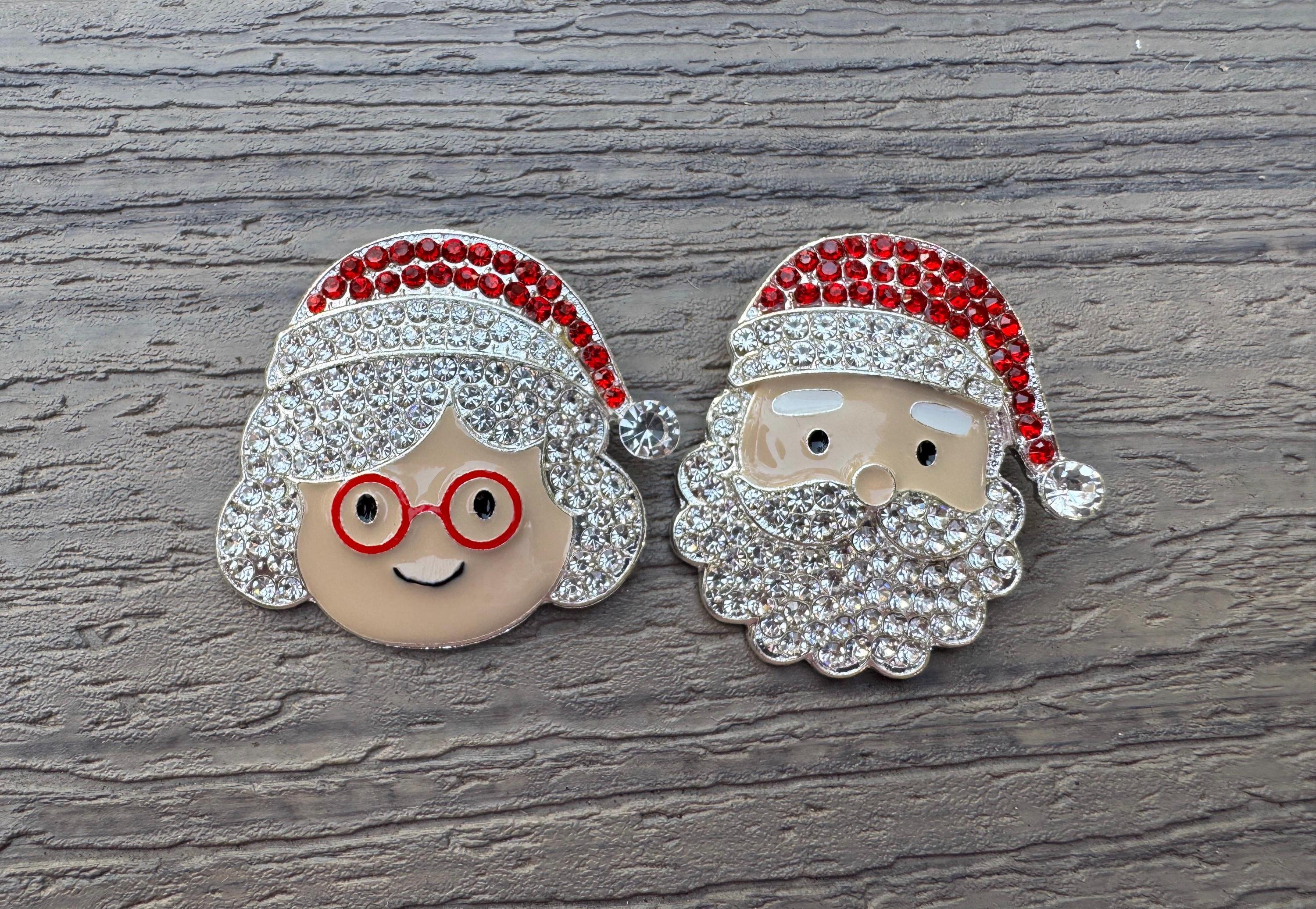 きらびやかなクリスマスサンタとサンタクロースのブローチピン