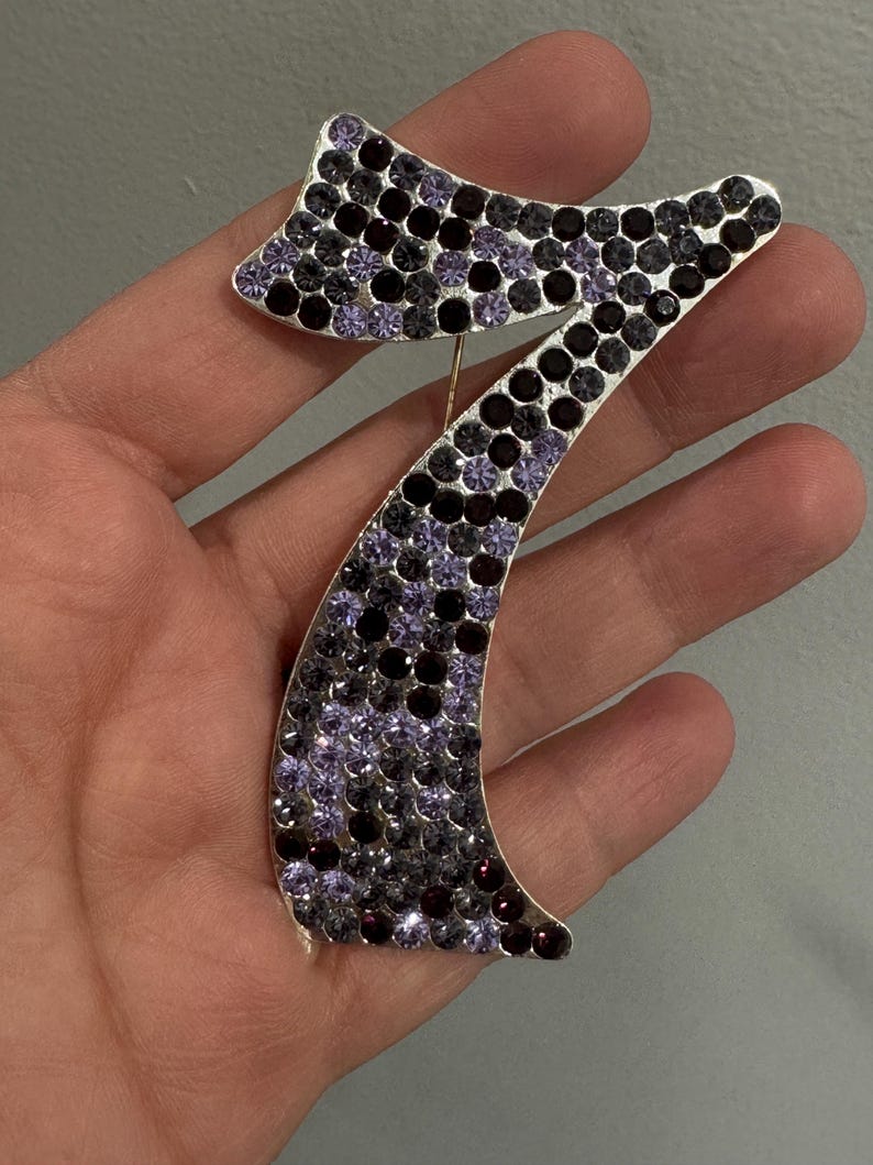Custom Rhinestone Number Brooch | Personalized Sports Jersey Pins ...