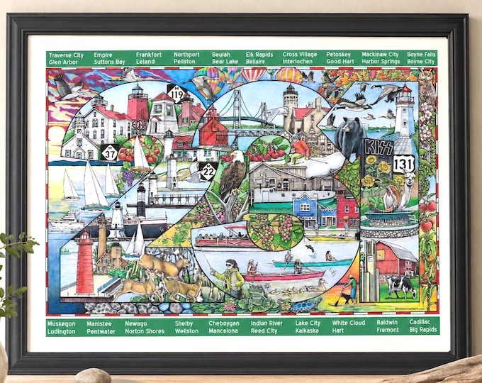 Area Code 231 Michigan Art Print
