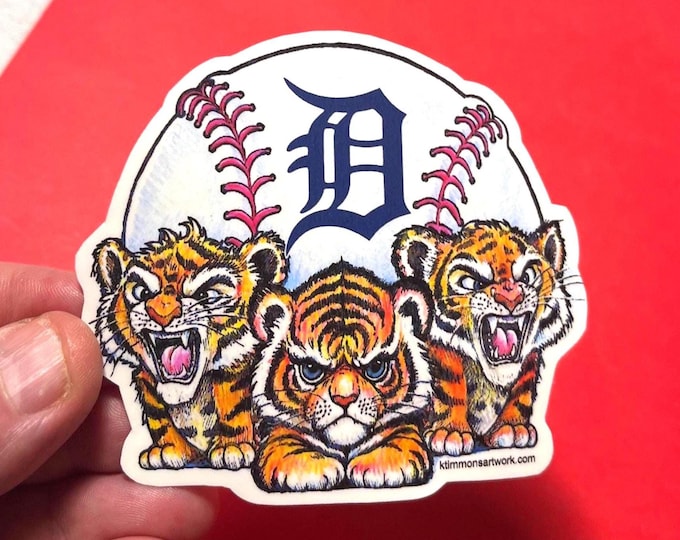 Detroit Tigers, Gritty Kitties, Vinyl Sticker