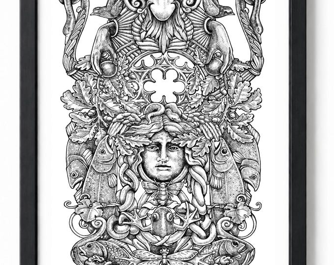 Door Knockers Totem, Art Print.
