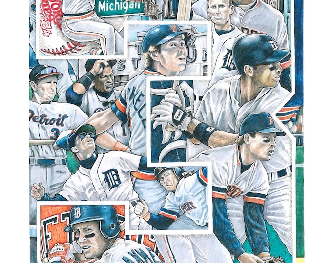 Alan Trammell #3 Retirement 11" by 14" Print