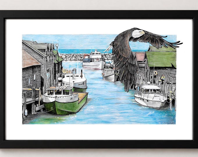 Fishtown Eagle, Art Print)