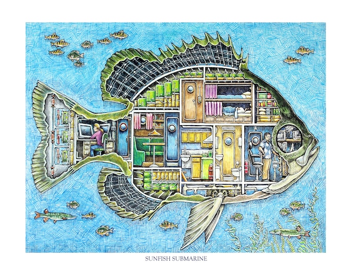 Solar Sunfish Submarine (Art Print)