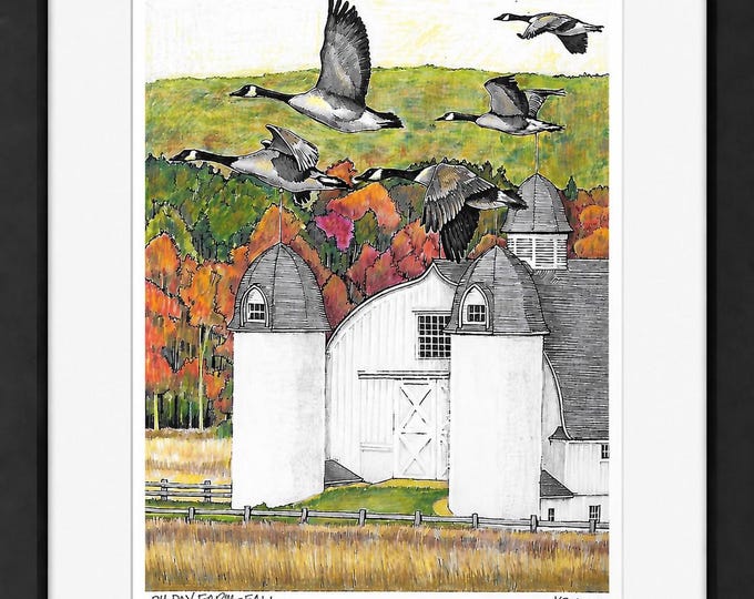 DH Day Farm, Fall & Geese Print