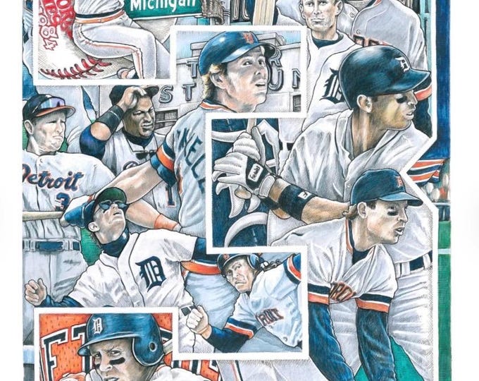 Alan Trammell #3 Retirement 18" by 24" Print