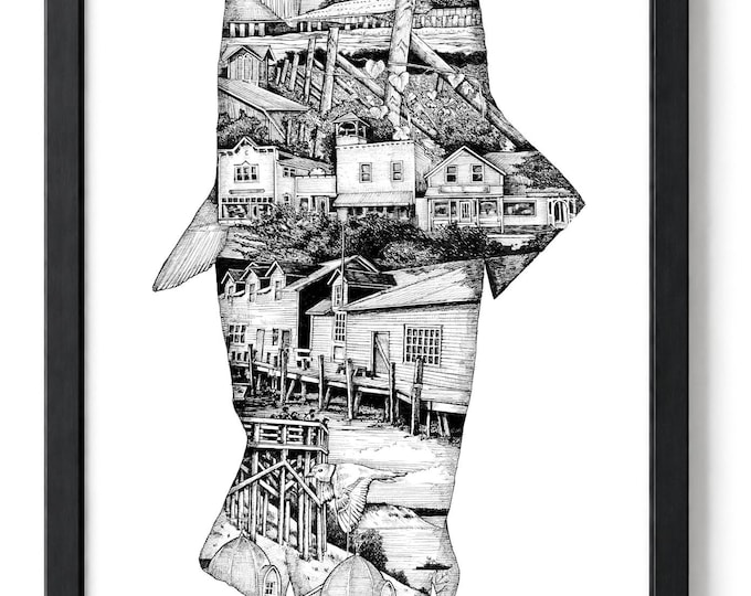 Lake Trout Totem, Art Print