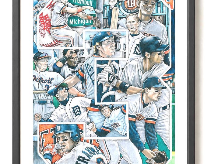 Alan Trammell #3 Retirement 18" by 24" Print
