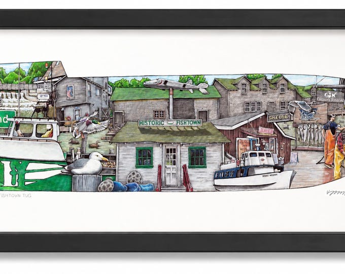 Fishtown Tug, 12 by 36 Print)