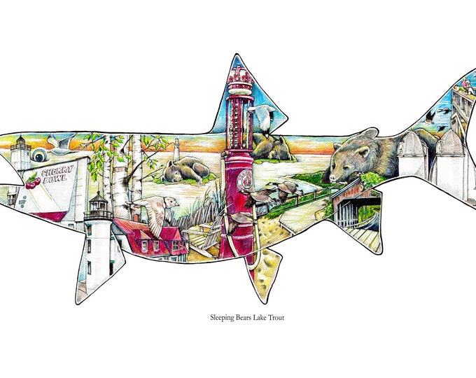 Sleeping Bear Lake Trout (Art Print)