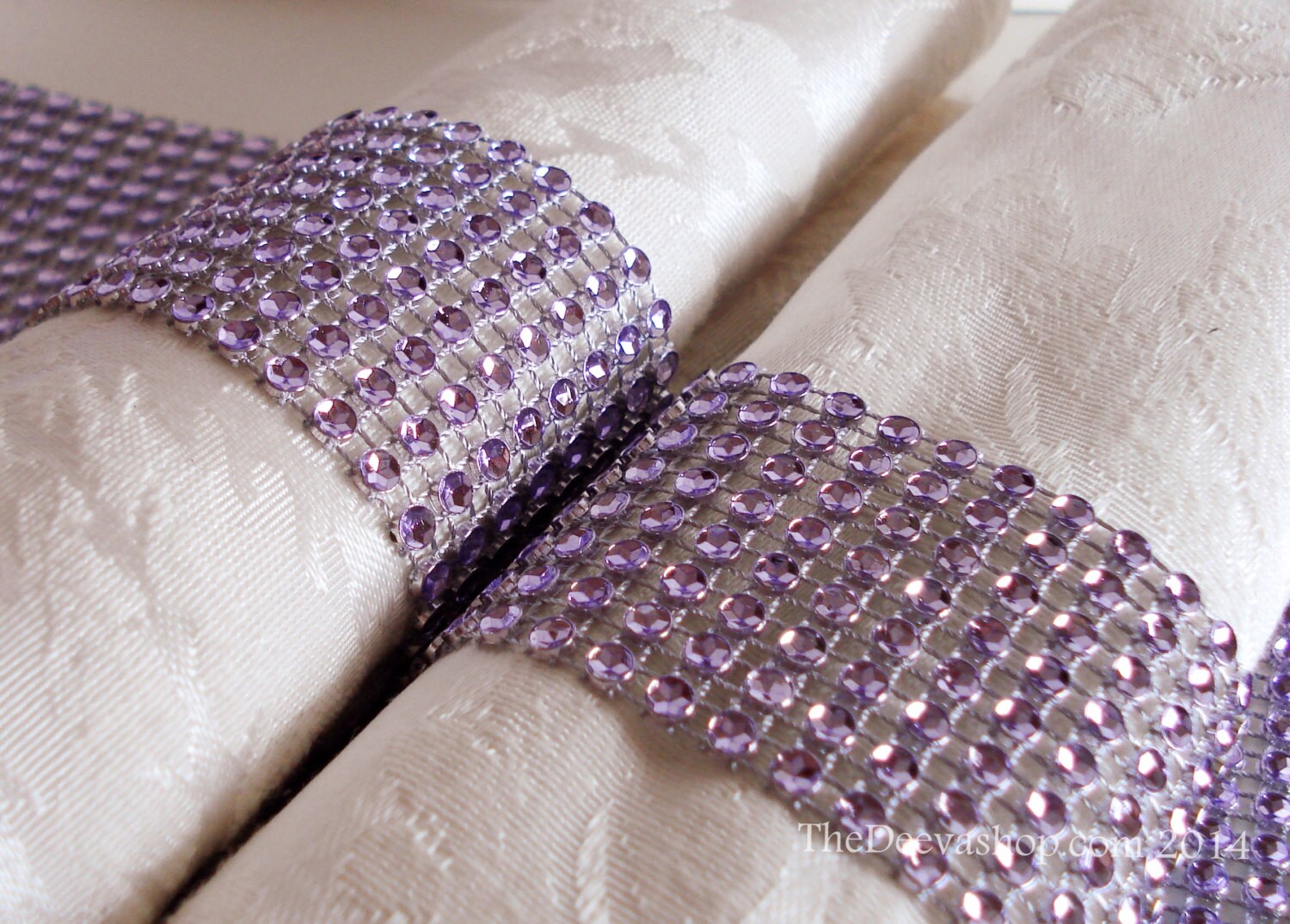 Lavender Napkin Rings Bling Napkin Ring Holders Rhinestone Etsy